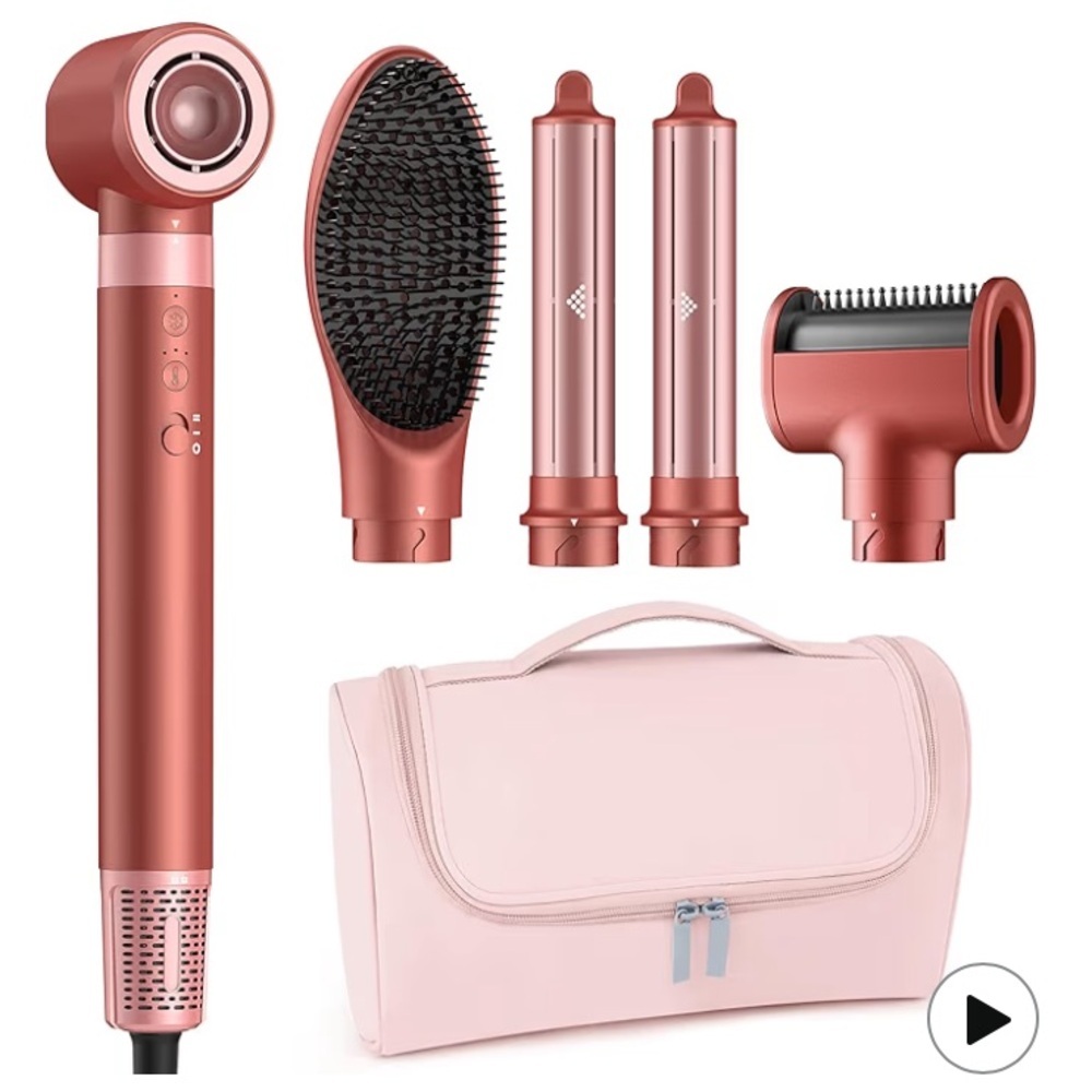 MESCOMB 5 in 1 Hot Air Styler Wrap NWT Hot Pink New